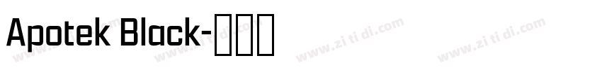 Apotek Black字体转换